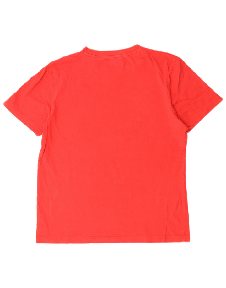 KAPPA T-Shirt Femme Top UK 14 Coton Rouge Moyen