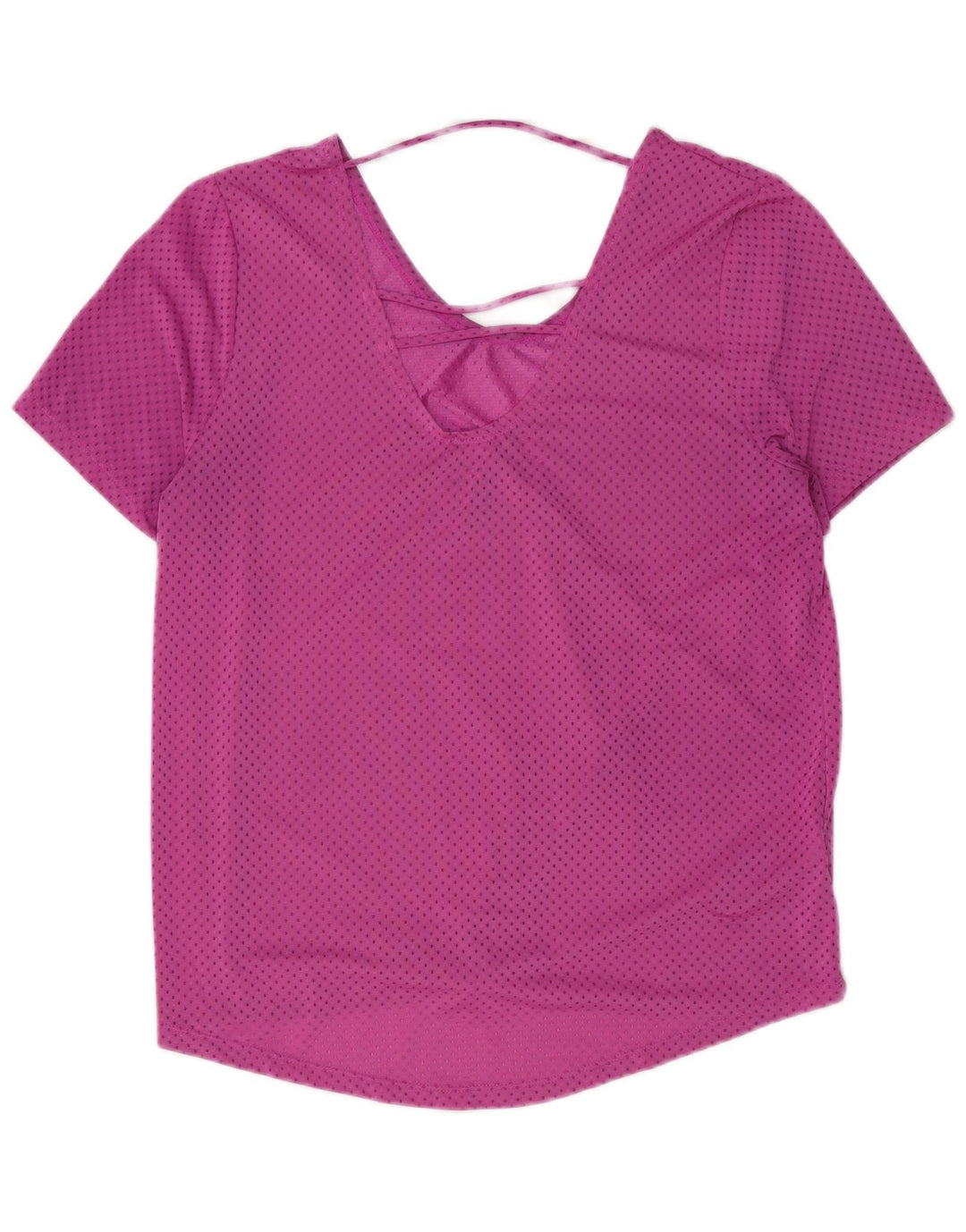 NIKE T-shirt Dri Fit pour femme UK 14 Polyester à pois rose moyen