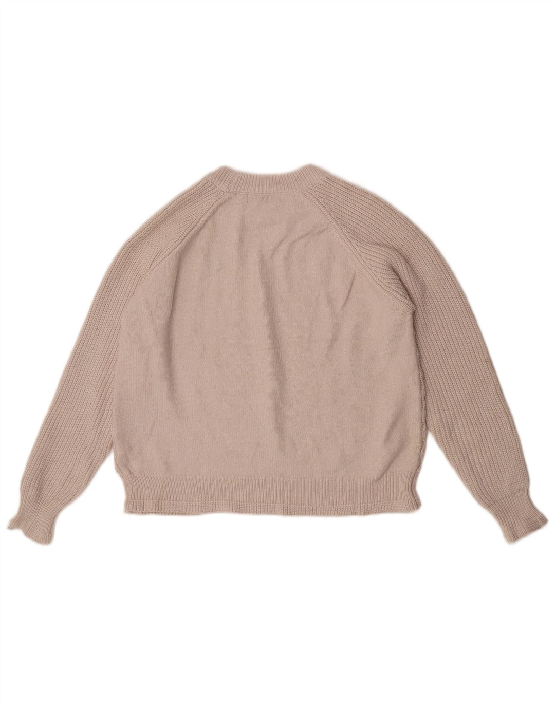 Marks & Spencer Pull court à col rond pour femme UK 14 Beige moyen