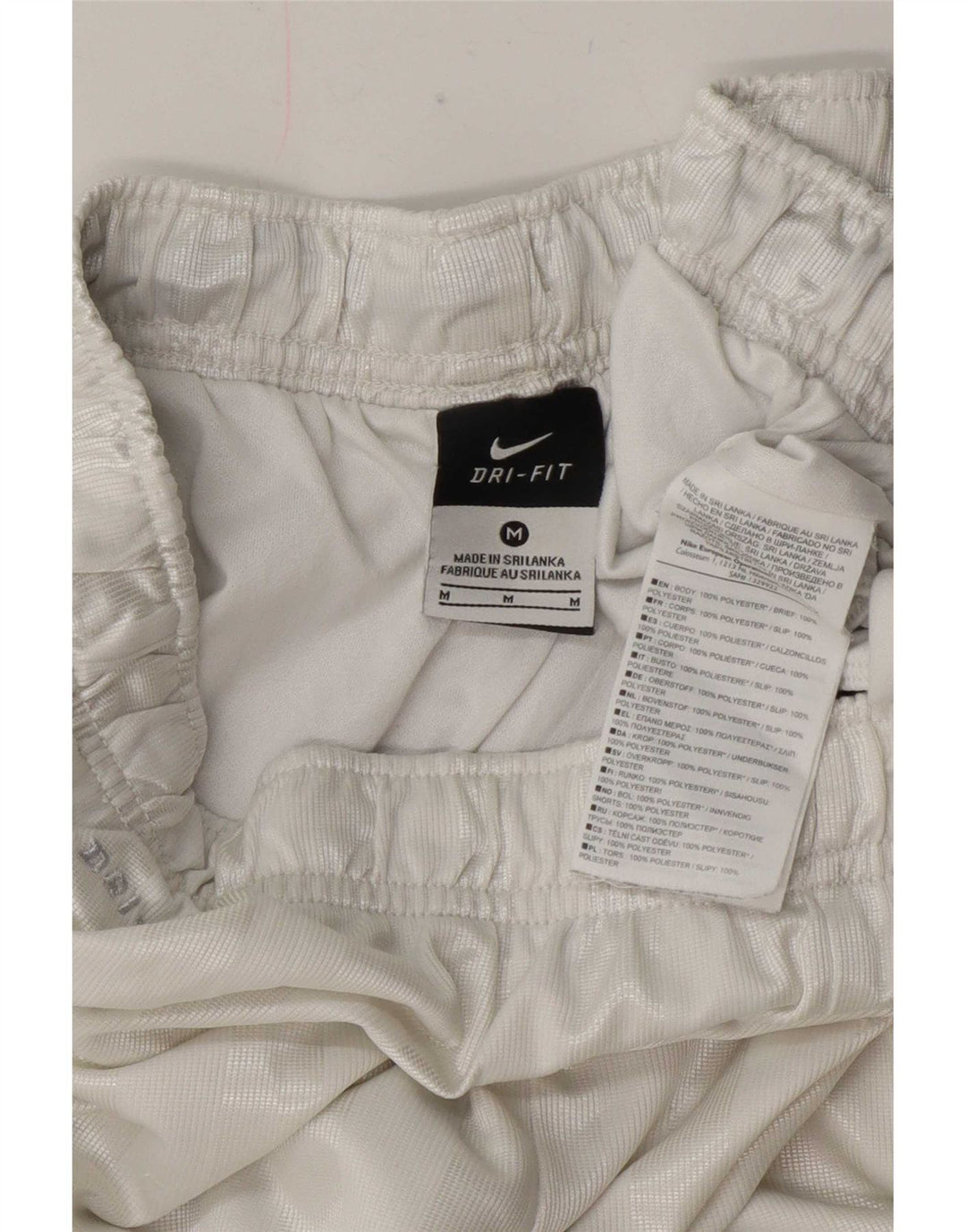 Nike Short de sport Dri Fit Regular pour homme en polyester rayé blanc moyen