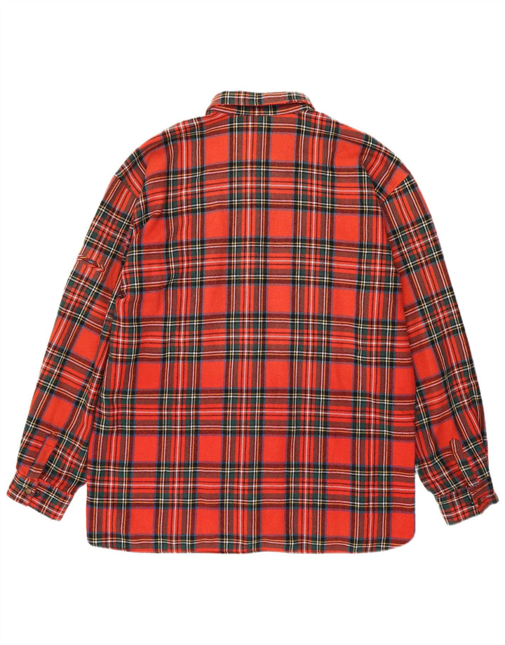 chemise en flanelle homme vintage XL Plaid rouge