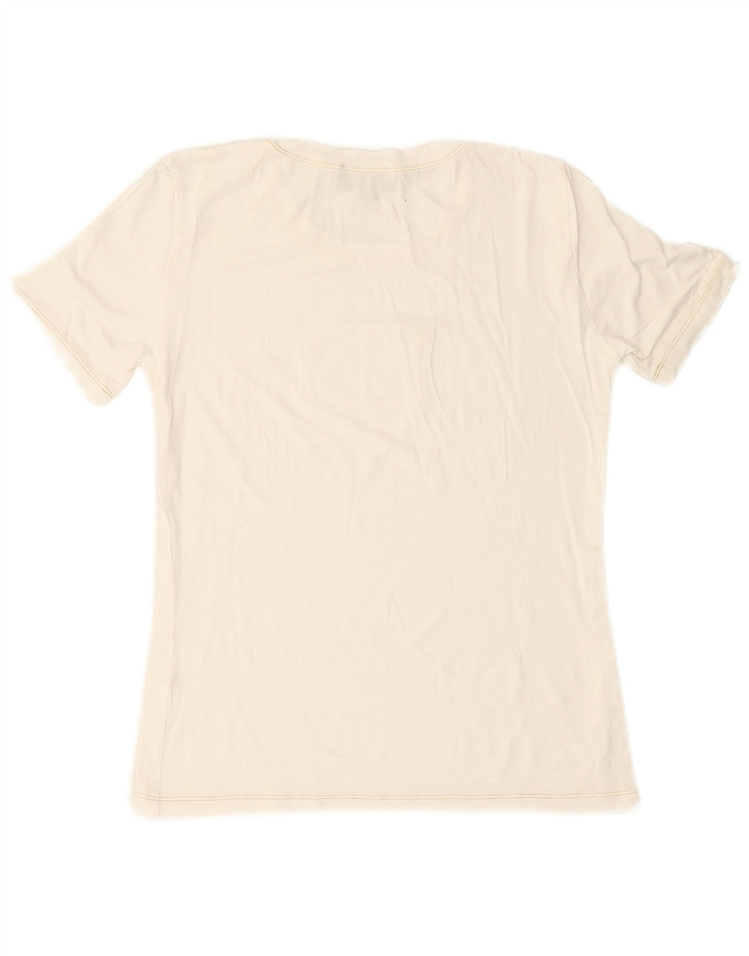 LUISA SPAGNOLI T-shirt graphique pour femme UK 14 Medium White Viscose