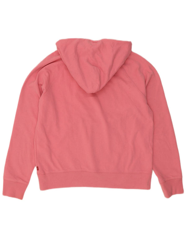 Levi's Pull à Capuche Graphique Femme UK 44 Coton Rose Moyen