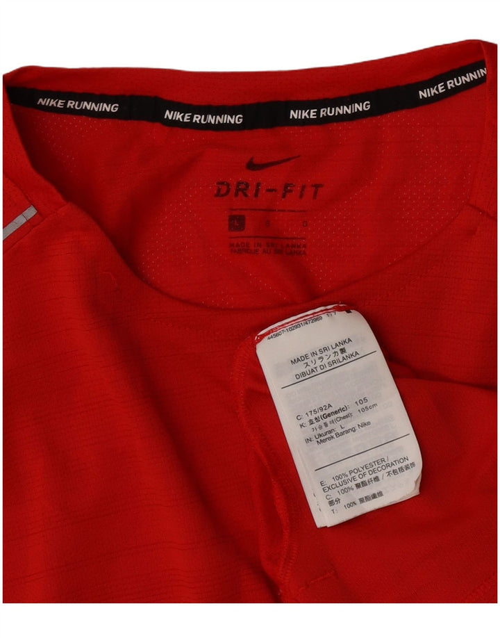 Nike Hommes Dri Fit T-Shirt Haut Large Rouge Polyester
