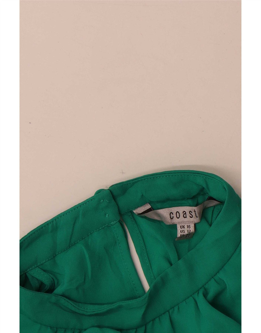Coast Haut à épaules dénudées pour femme UK 16 Large Vert Polyester
