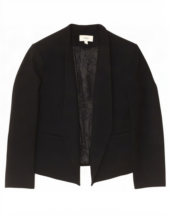Marks & Spencer Veste blazer ouverte pour femme UK 16 Large Noir Polyester
