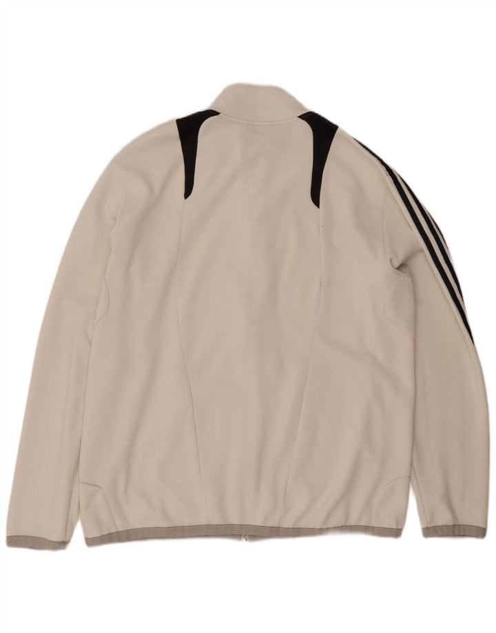 Adidas Hommes Climalite Survêtement Top Veste XL Blanc Polyester