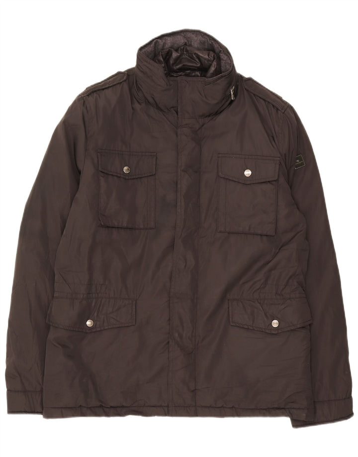 CHAMPION Mens Military Windbreaker Coat UK 38 Medium Black Polyester
