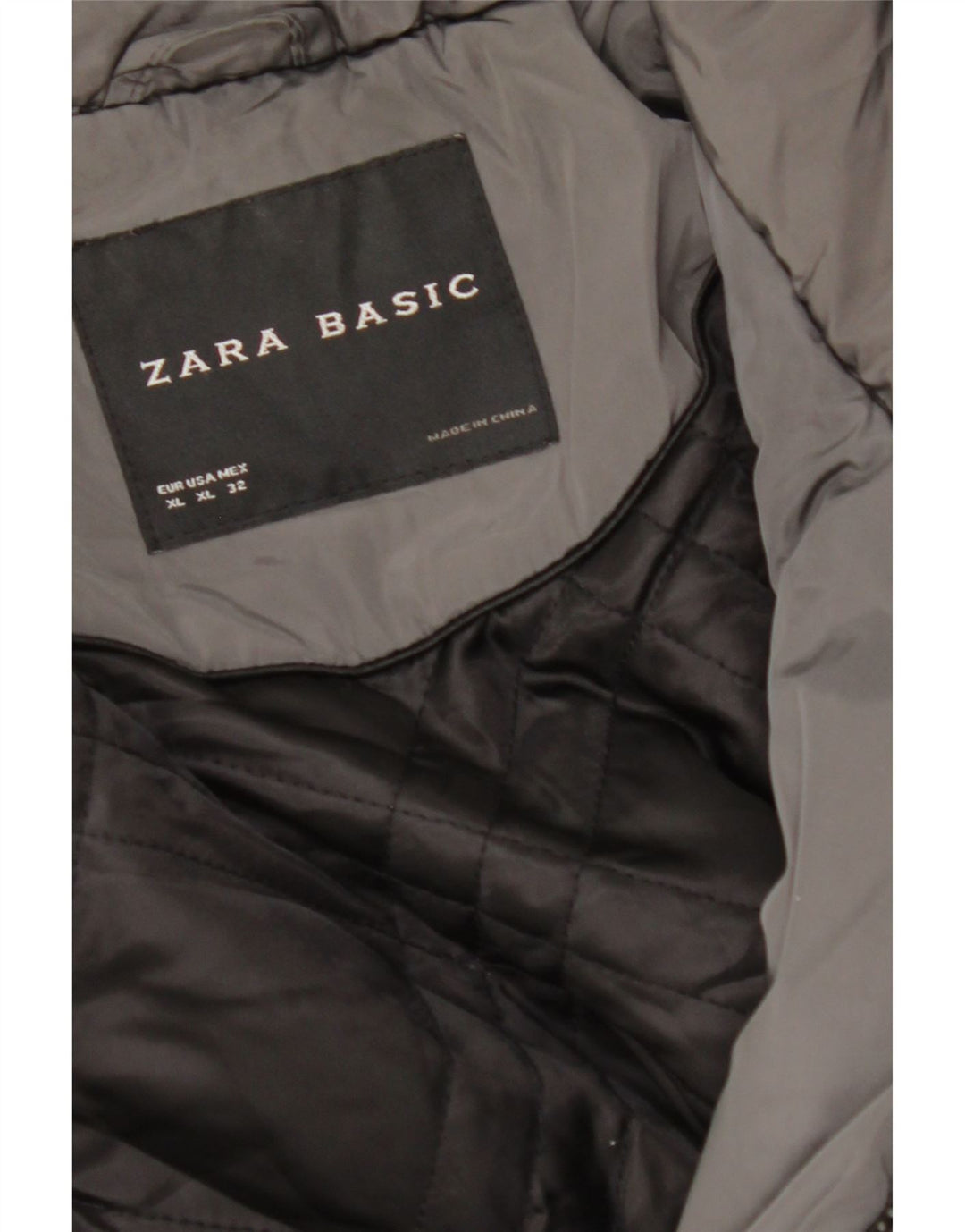 ZARA Veste matelassée pour femme UK 18 XL Gris