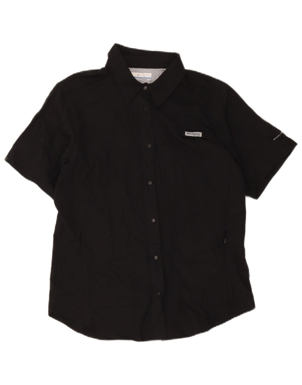 Columbia Chemise à manches courtes Omni-Shade pour femme UK 14 Noir Moyen Polyester