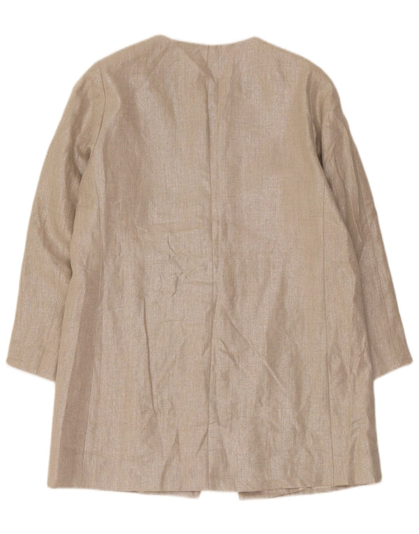Zara Veste blazer à manches 3/4 pour femme UK 14 Large Gris