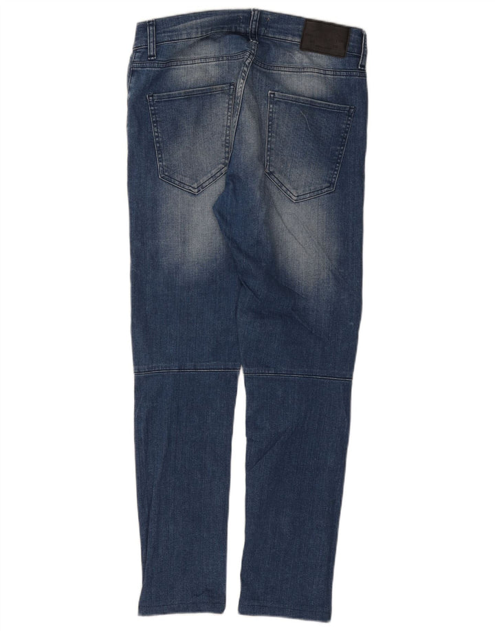 Zara Jean slim vieilli pour homme EU 40 Medium W31 L28 Bleu Colorblock