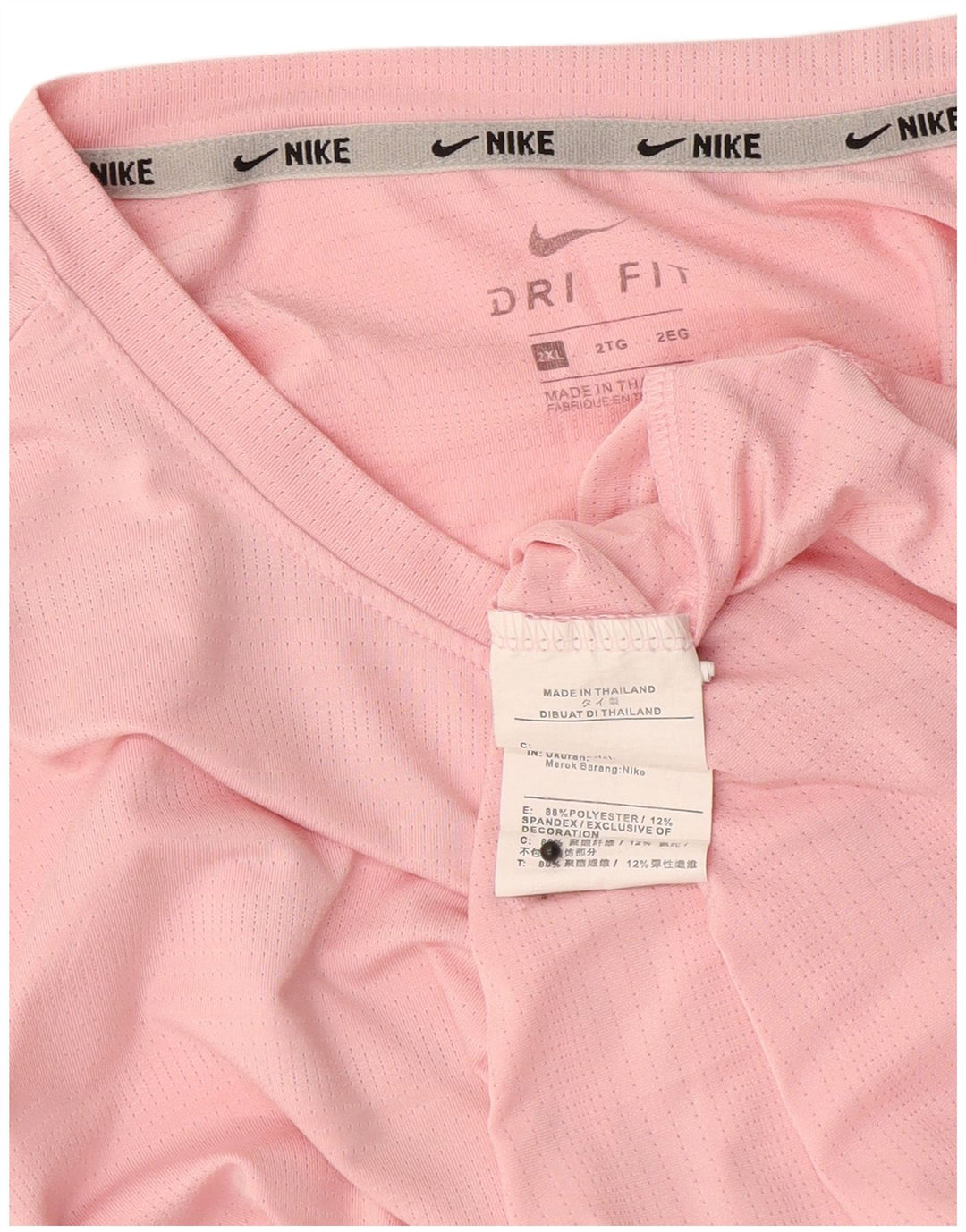 Nike Hommes Dri Fit T-Shirt Haut 2XL Rose Polyester