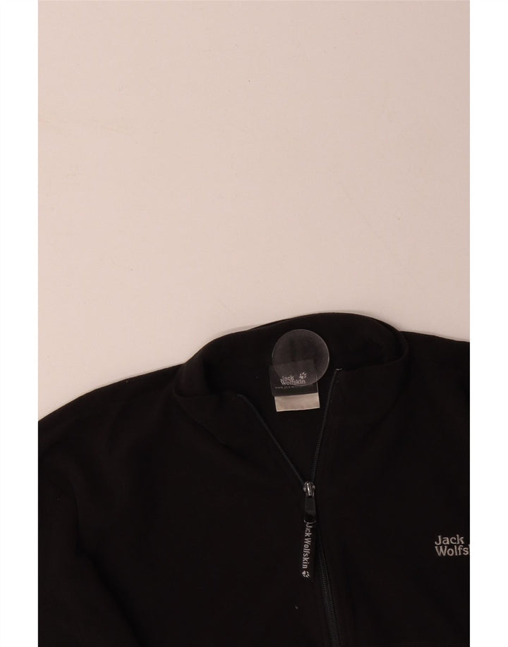 JACK WOLFSKIN Pull polaire à col zippé pour homme Large Noir Polyester