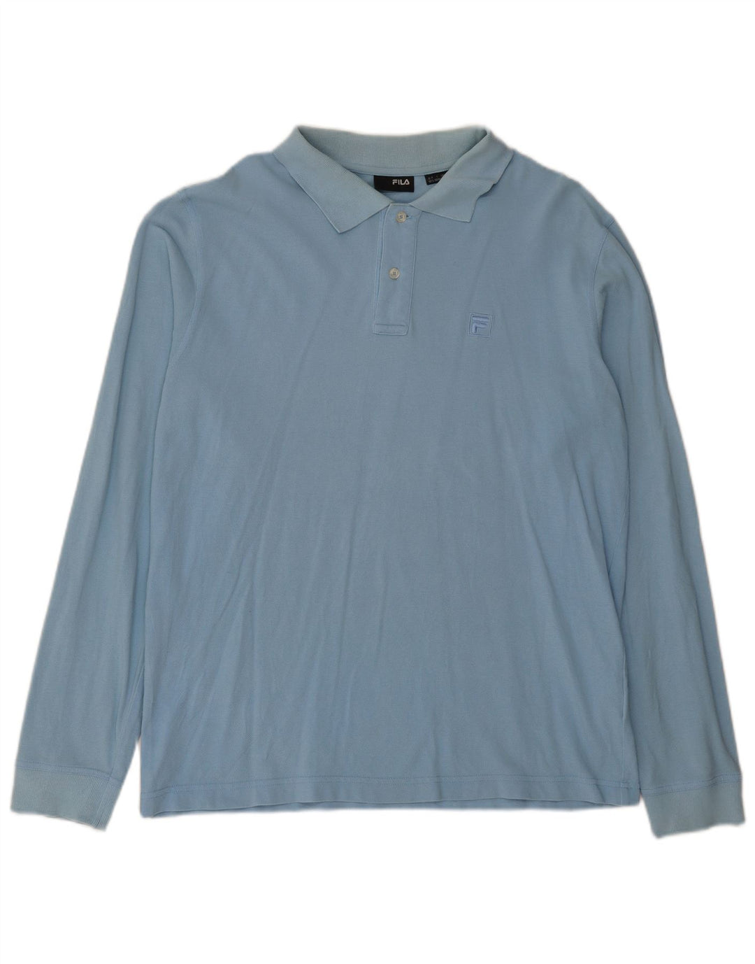 Fila Polo à manches longues homme grand bleu coton