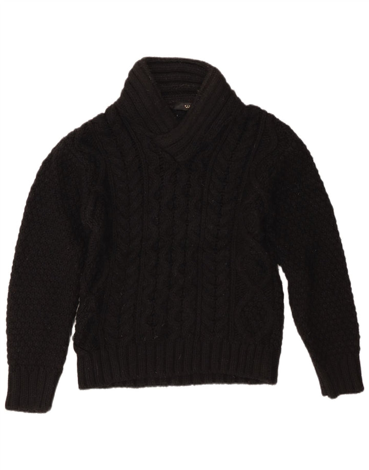 Zara Homme Pull Col V Acrylique Noir Moyen