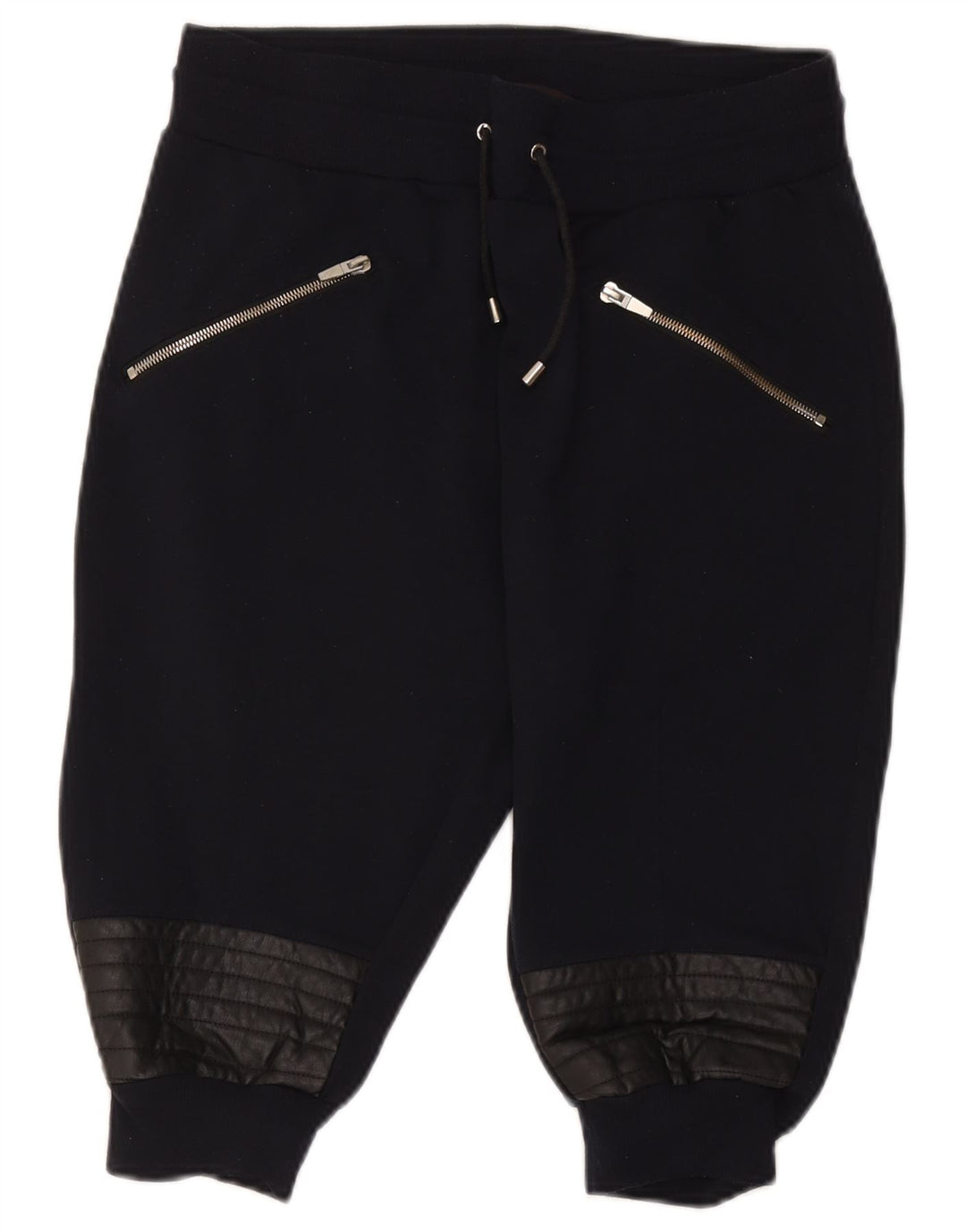 Zara Femme Bermuda Sport Short Large Bleu Marine Polyester