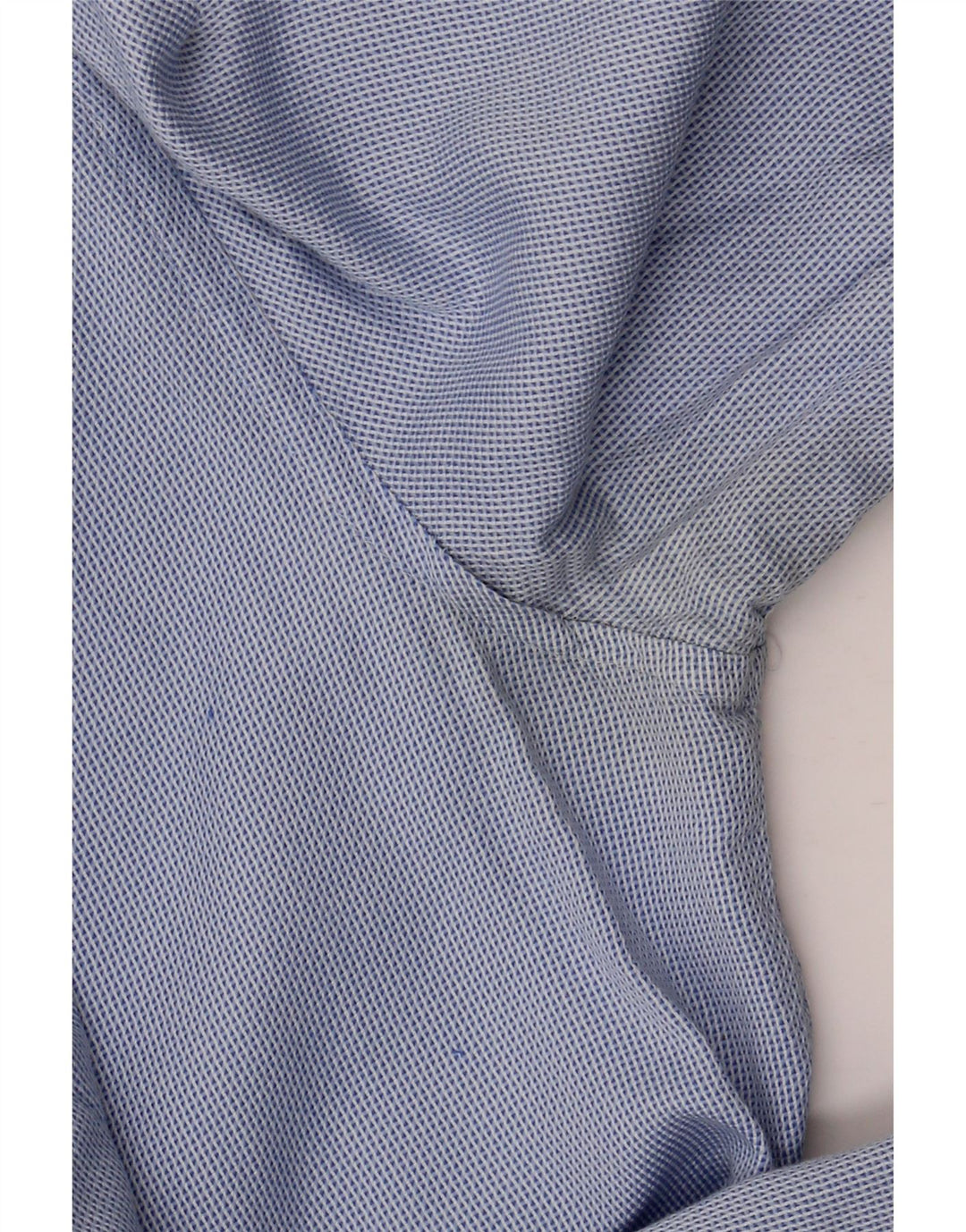 Zara Chemise Slim Fit Petit Coton À Pois Bleu