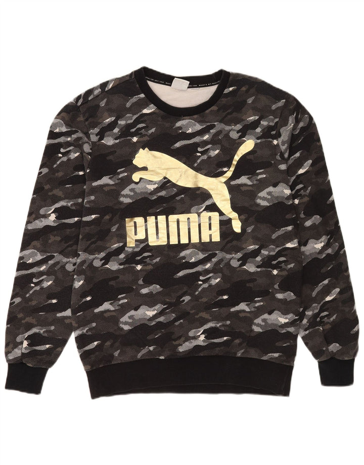 Puma Sweat-Shirt Graphique Homme Gris Moyen Camouflage