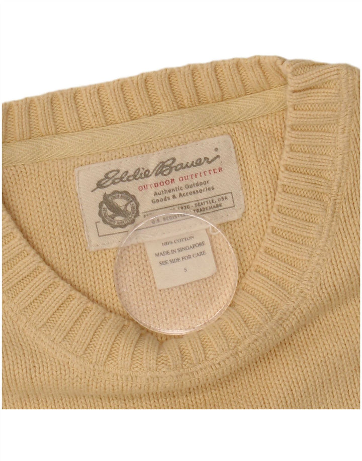 Eddie Bauer Pull à col rond pour homme Petit coton jaune
