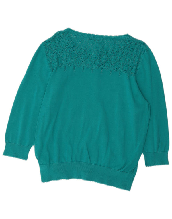 Monsoon Cardigan à manches 3/4 pour femme UK 16 Large Turquoise