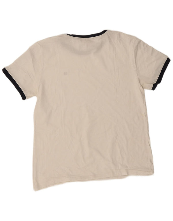 Tommy Hilfiger T-shirt graphique pour hommes, grand, blanc, colour block