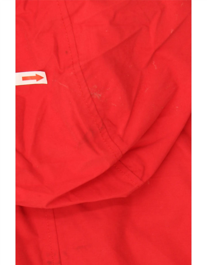 Joules Manteau imperméable à capuche pour femme UK 44 en coton rouge moyen