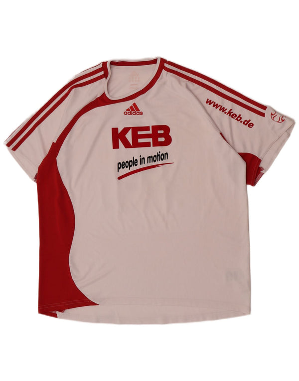 Adidas T-shirt graphique régulier à manches courtes pour hommes XL Blanc Colorblock