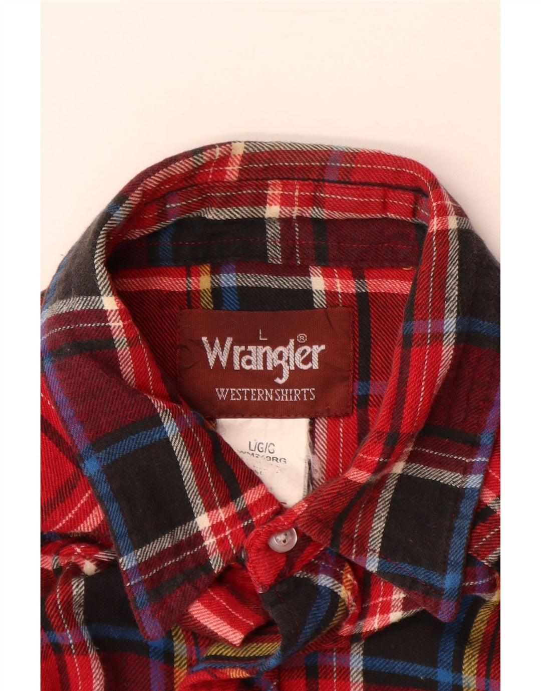 Wrangler Chemise Western en Flanelle pour Homme Grand Carreau Rouge