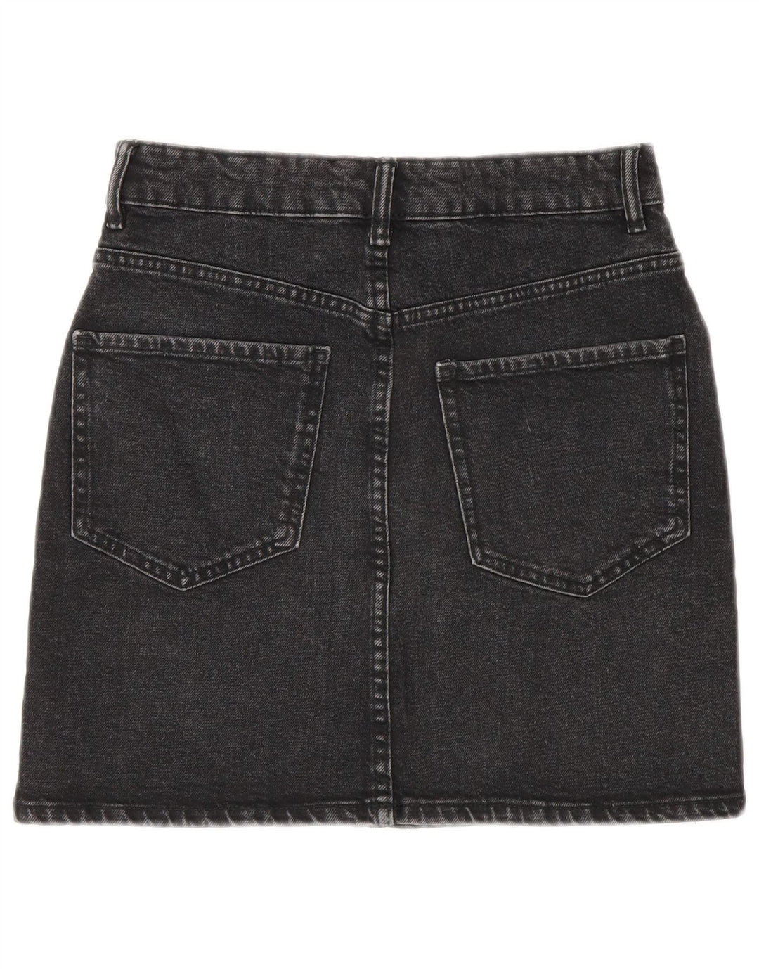 Zara Femme Mini Jupe En Jean Petit W26 Gris Coton