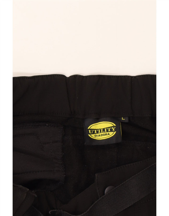 Diadora Pantalon Cargo Droit Homme Large W34 L34 Noir
