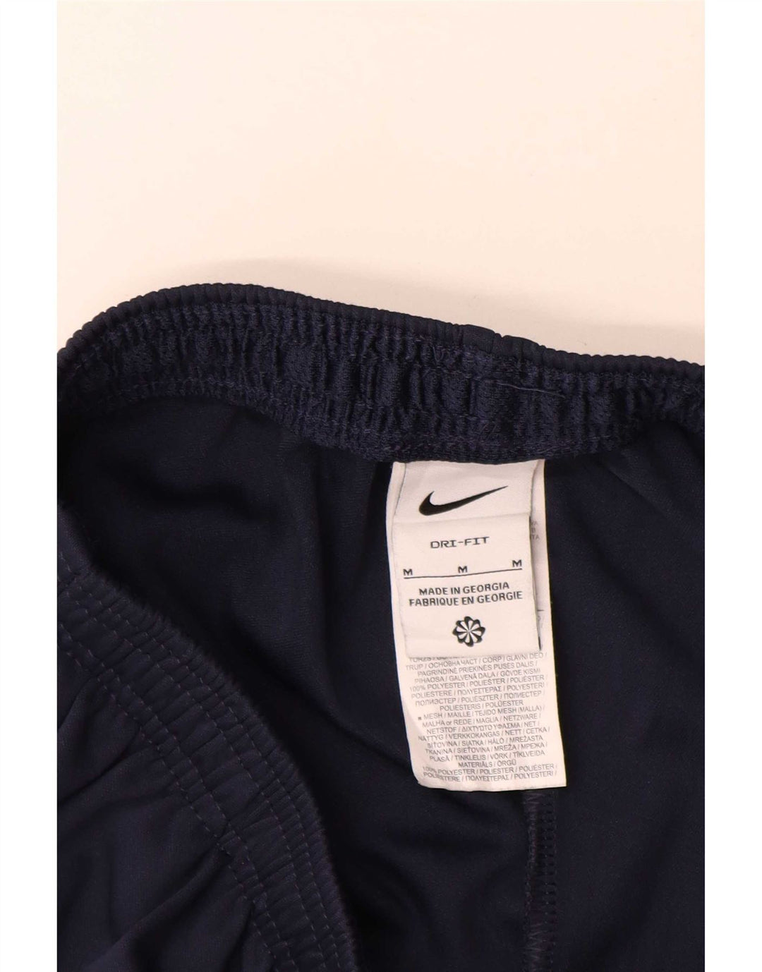 Pantalon de survêtement Nike pour homme en polyester color block bleu marine moyen