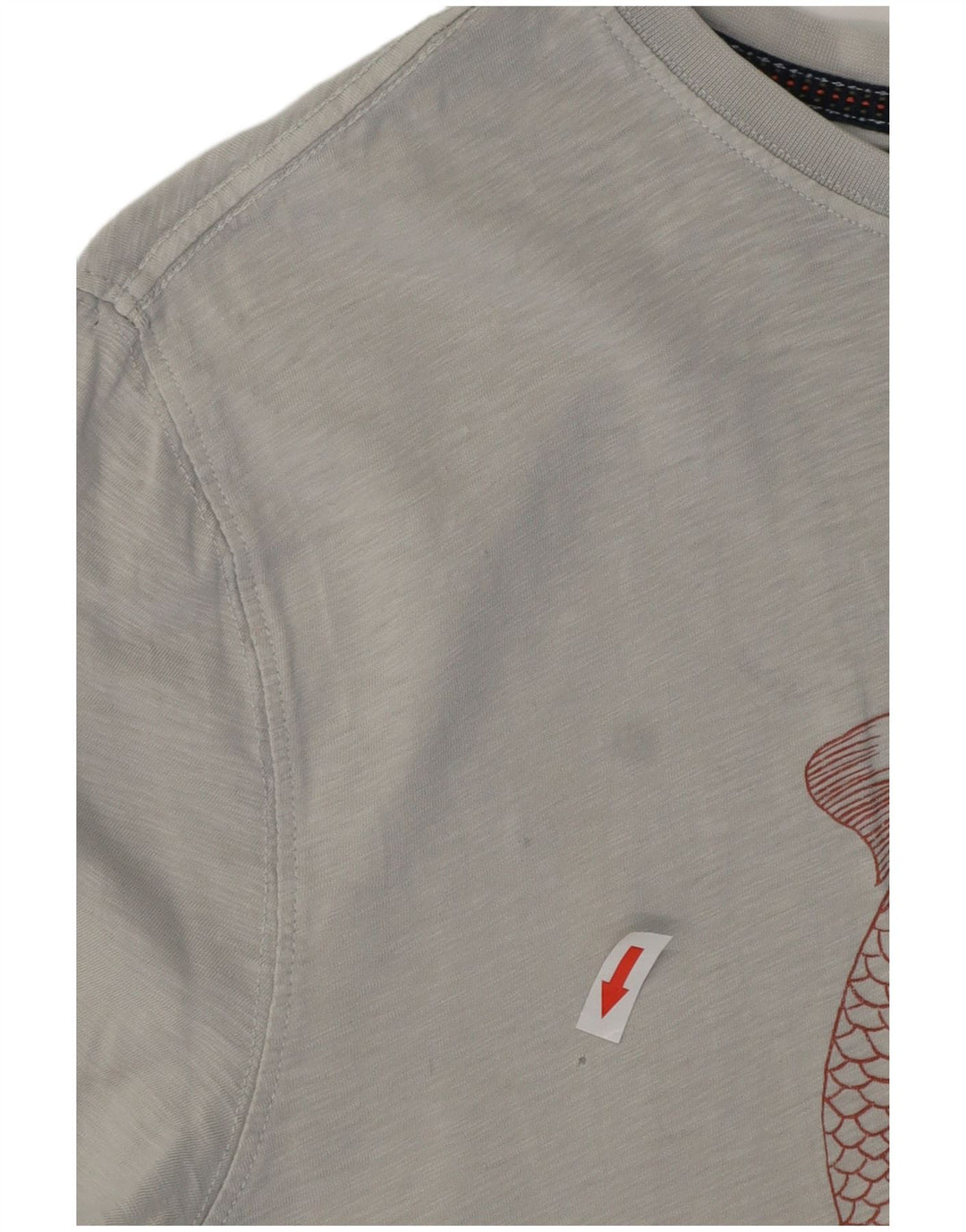 White Stuff T-Shirt Graphique Homme Gris Moyen Coton