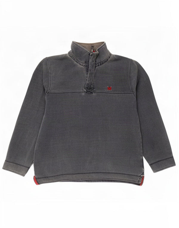 Crew Clothing Sweat-shirt à col zippé pour homme en coton bleu marine Taille L
