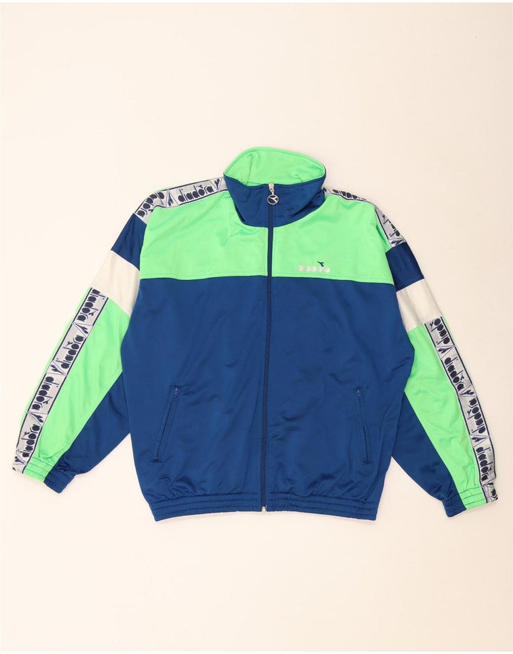 Diadora Veste de Survêtement Graphique Homme IT 48 Bleu Moyen Colourblock
