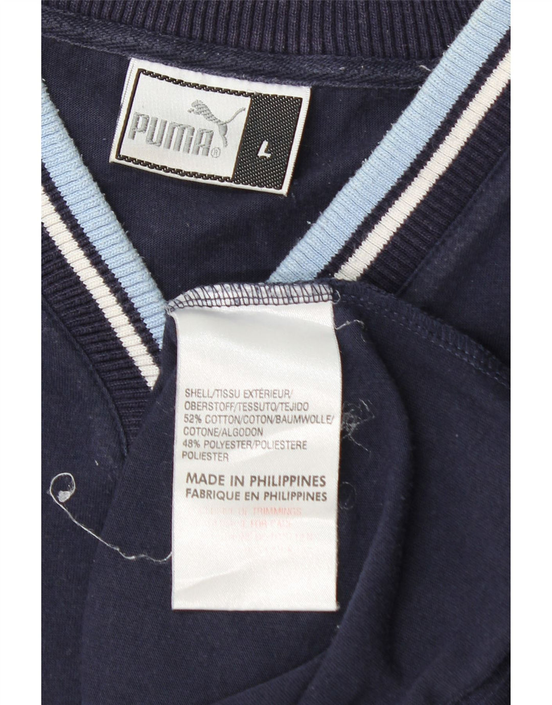 PUMA T-shirt graphique pour hommes, grand, bleu marine, coton