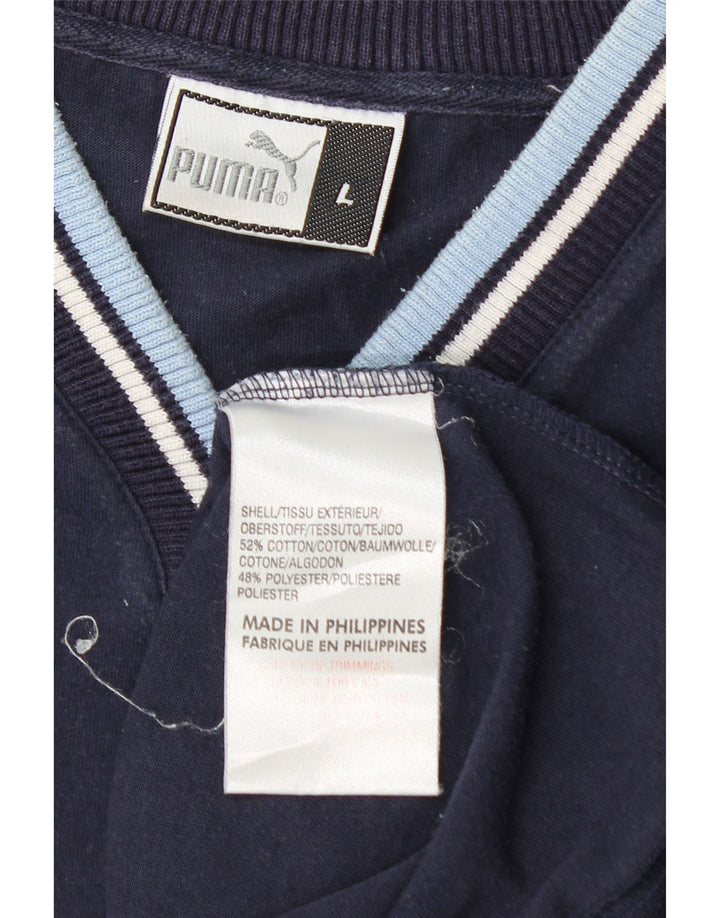 PUMA T-shirt graphique pour hommes, grand, bleu marine, coton