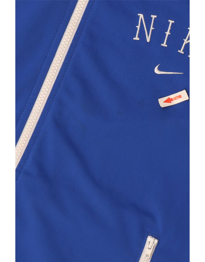 Nike Pull à capuche zippé pour femme UK 14 Bleu moyen