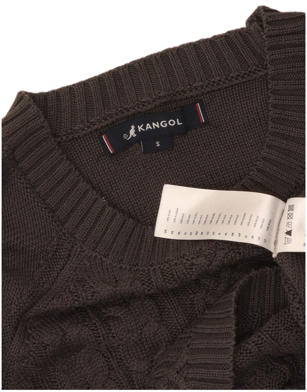 Kangol Pull col bateau pour femme UK 10 Petit Gris Acrylique