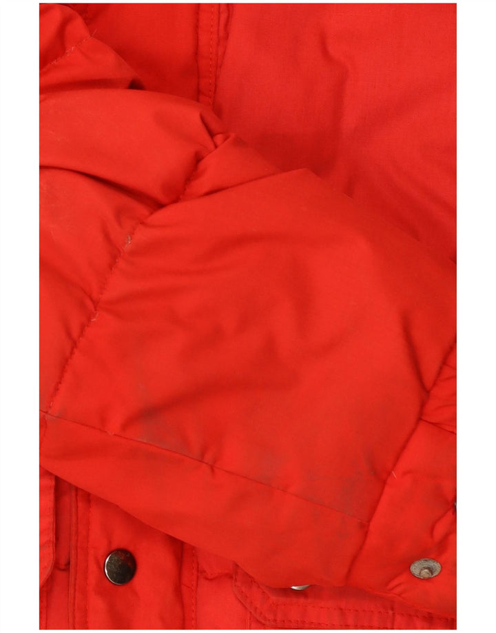 SALEWA Veste matelassée à capuche pour homme UK 40 Large Rouge Colorblock Polyester