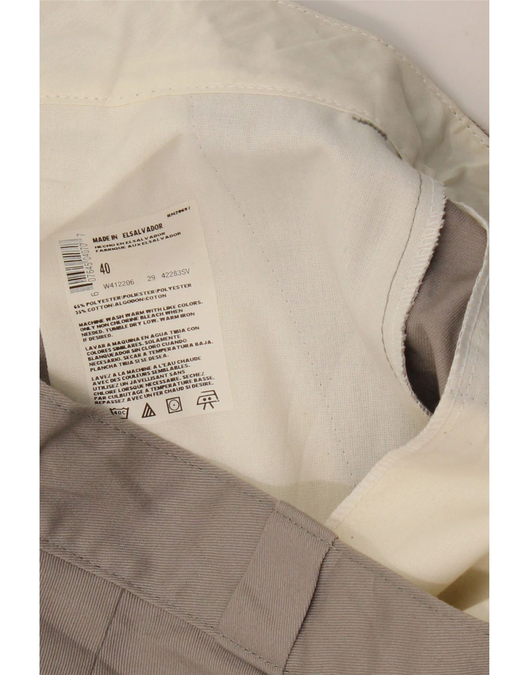 DICKIES Short Chino Homme W40 XL Gris Polyester