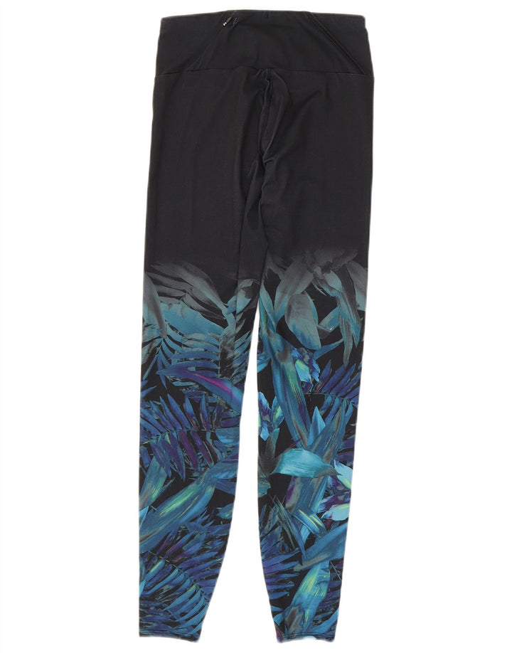Marks & Spencer Leggings Femme UK 8 Petit Noir Floral Polyester
