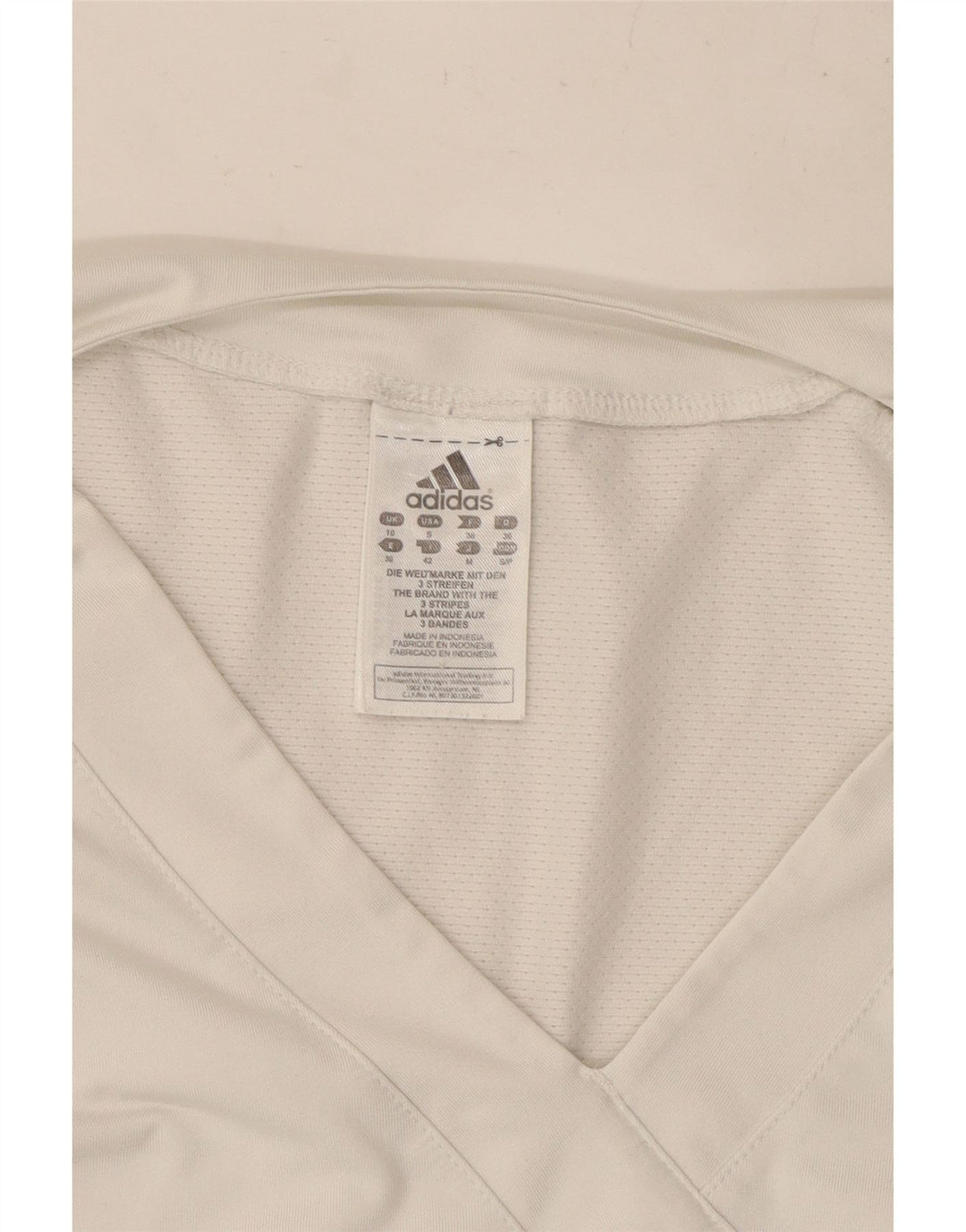 ADIDAS Débardeur Femme UK 10 Petit Blanc Polyester