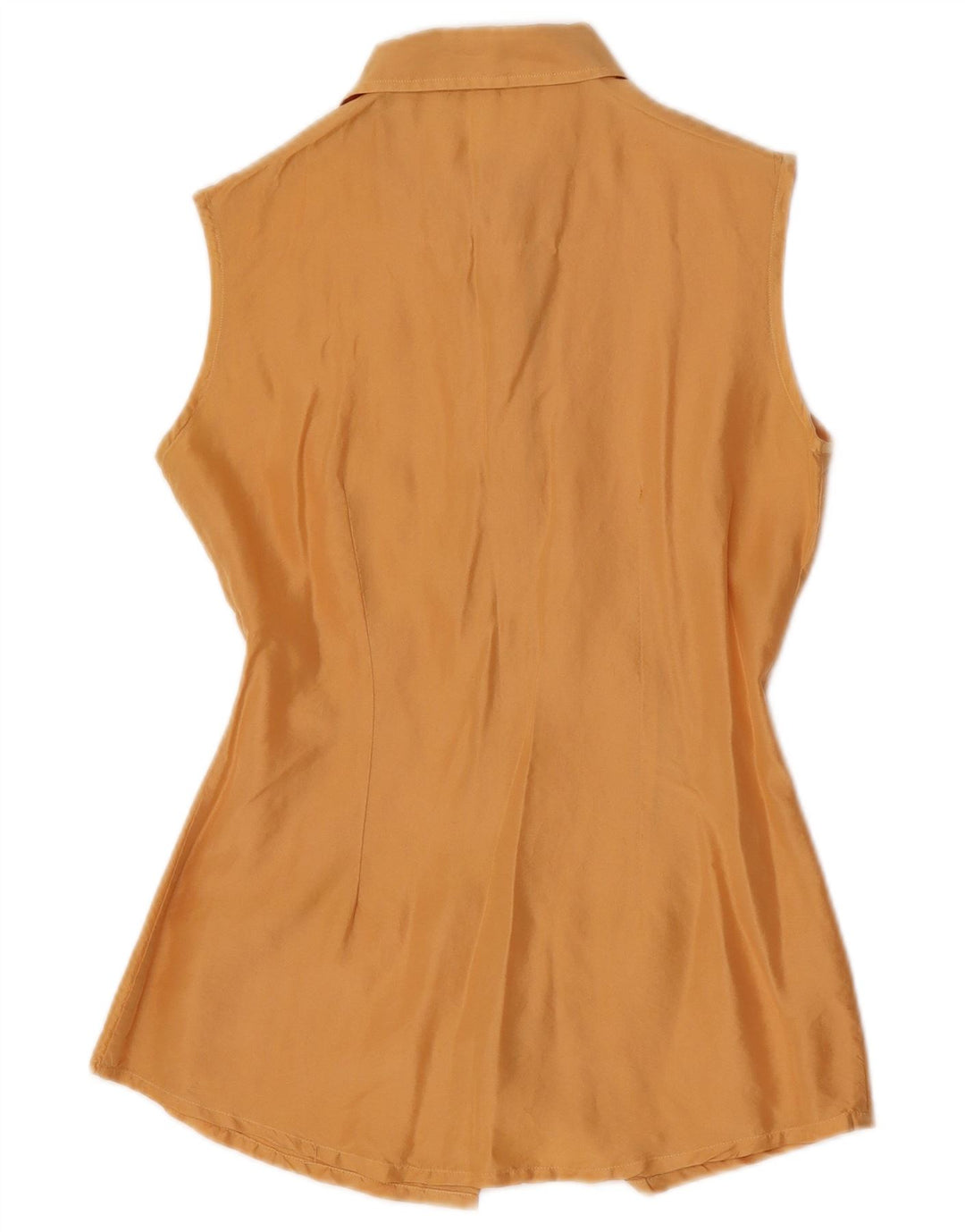 vintage Femme Chemise Sans Manches Blouse IT 42 Jaune Moyen