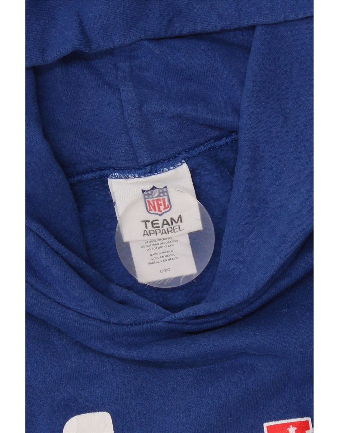 NFL Pull à capuche graphique pour homme en coton bleu Taille L