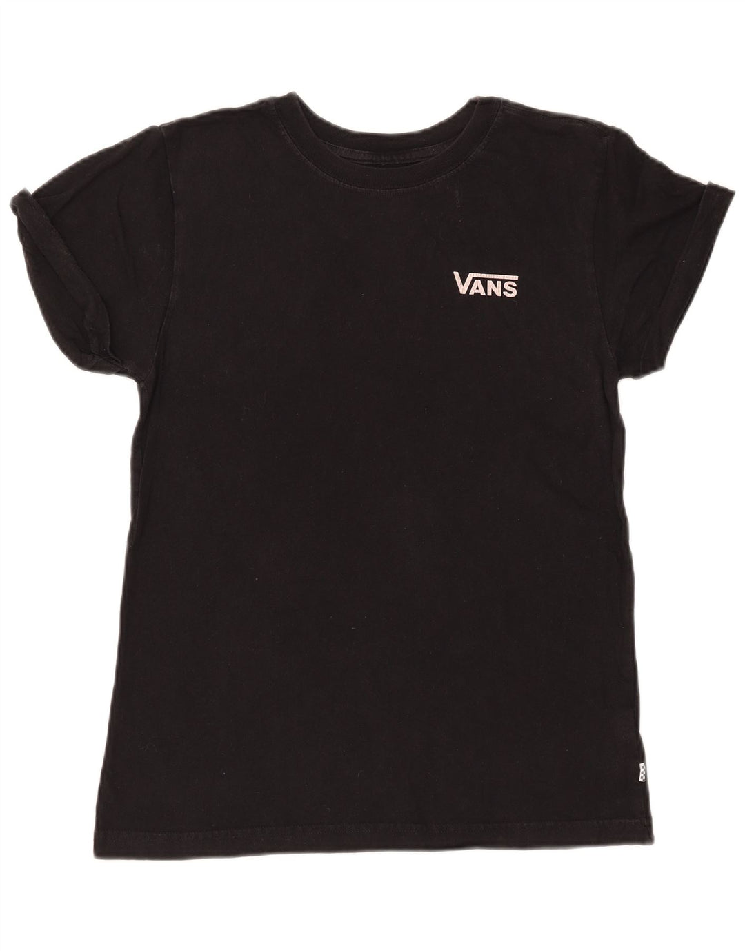 VANS T-shirt graphique pour femme UK 12 en coton floral noir moyen