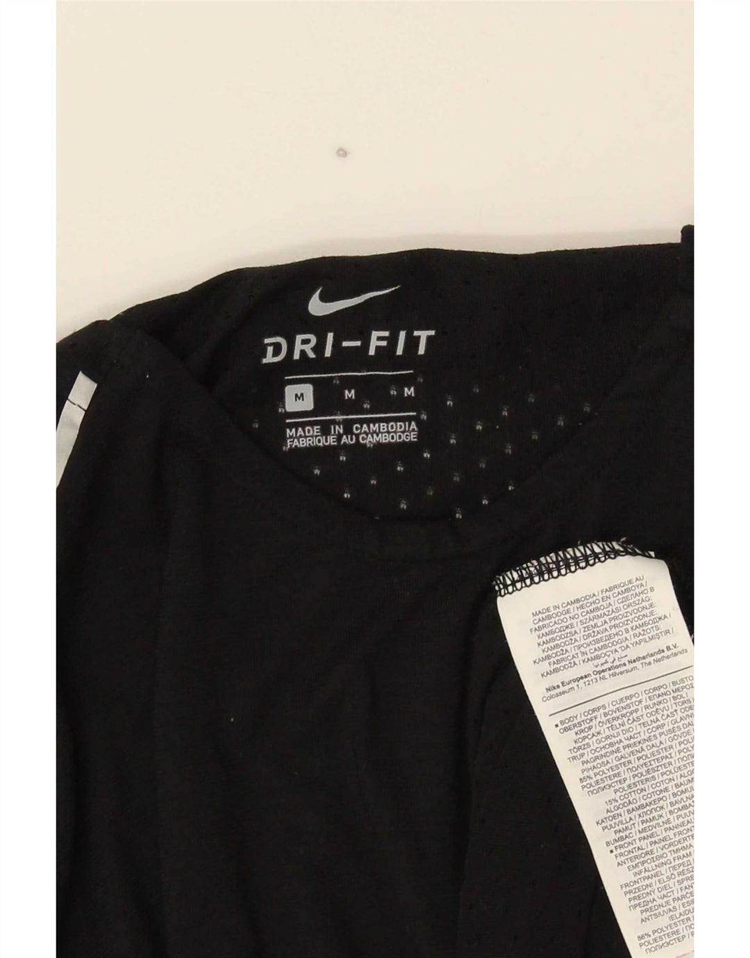 Nike Hommes Dri Fit T-Shirt Haut Noir Moyen Polyester