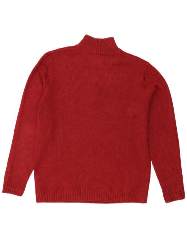 Pierre Cardin Pull col zippé homme XL rouge acrylique