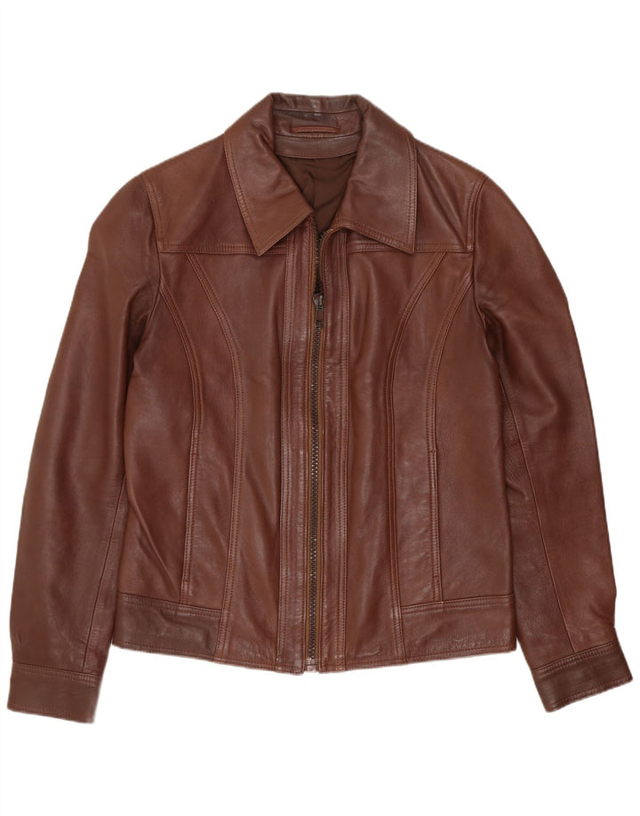 Veste en cuir homme vintage UK 36 Petit cuir marron