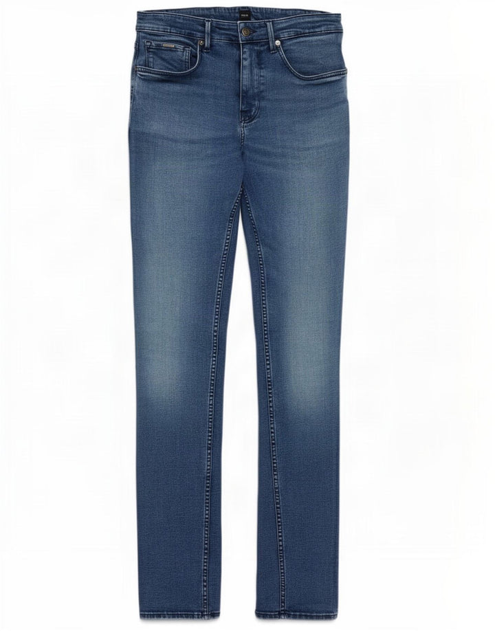 Hugo Boss Femme Jean Slim W32 L32 Bleu Coton